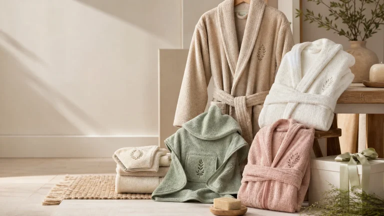 Bathrobes and poncho towels