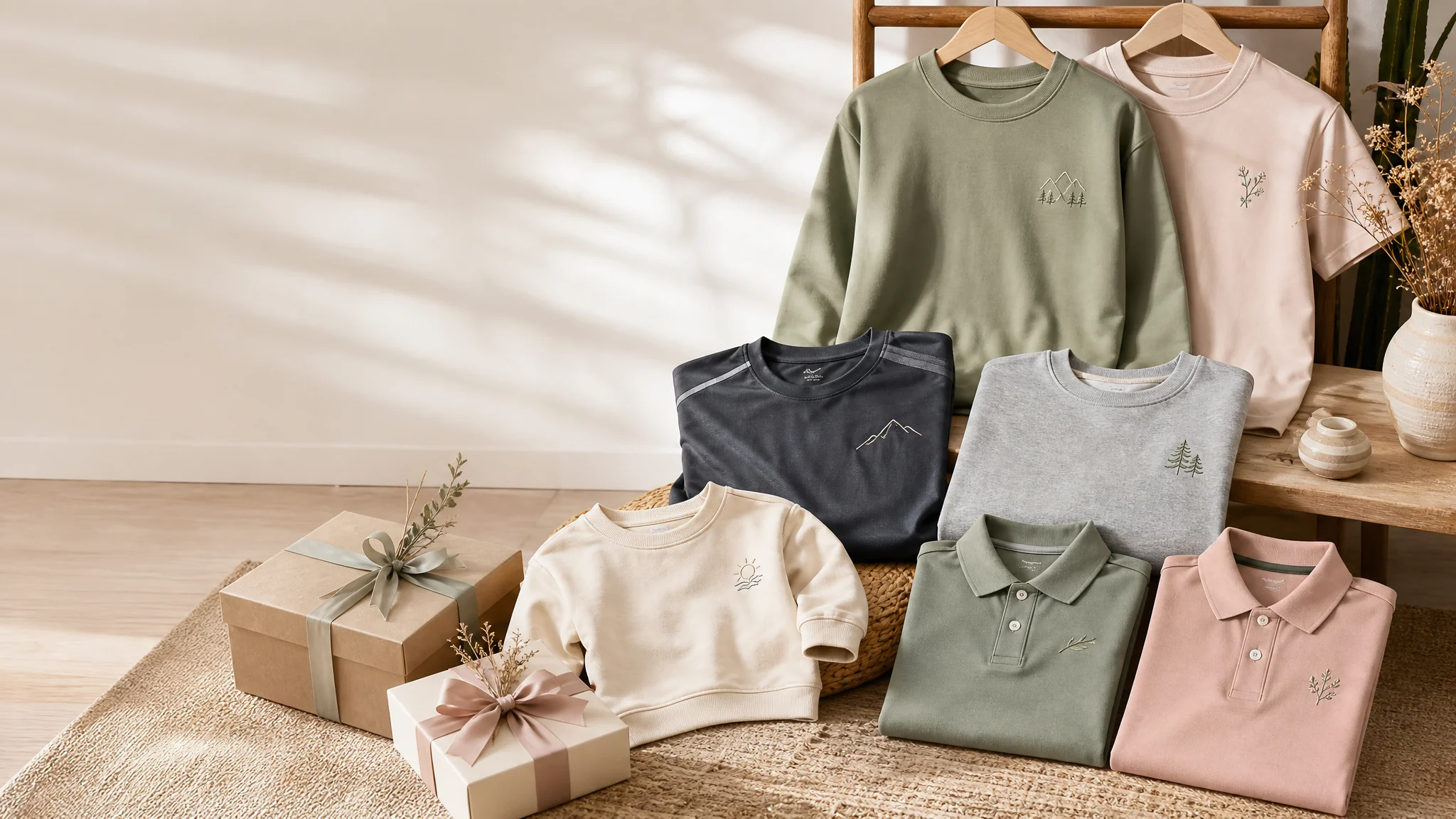 T-shirts, polo shirts and sweaters personalised gifts