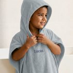 Kids poncho towel with name