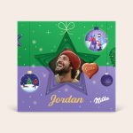 Milka hearts in Personalised 3D Gift Box - Christmas