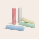 Colorful chalk sticks for drawing and writing.