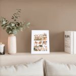 ChromaLuxe aluminum photo frame printed with a collage of family photos