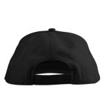 Black customizable baseball cap with an adjustable strap, ready to be printed with your design