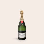 Moet & Chandon champagne bottle in a luxurious engraved case