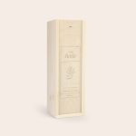 Moet & Chandon champagne in a luxurious engraved wooden case with a personalized message and leaf design