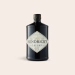 Hendricks gin bottle for a personalized engraved wooden case