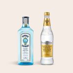 Bombay Sapphire gin and Fever-Tree tonic in an engraved wooden case gin & tonic gift set