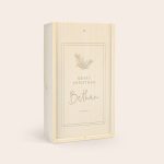 Gin and tonic gift set in a light wooden case engraved with Merry Christmas and the name Bethan