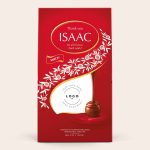 Personalized Lindor chocolate gift box with a printed photo, name Isaac, and a thank you message