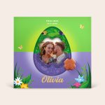 Personalized Easter chocolate gift box with a printed photo,