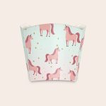 Personalised paper treat cups - 8 pcs with printed unicorn design