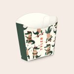 Personalised paper treat cups - 8 pcs, printed with name Tyler and cartoon alligators