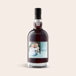 Graham's 10 Year Cask Matured port bottle with a custom photo label for Father's Day.