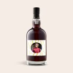 Graham's 20 Years port in a bottle with a personalized photo label and "Happy b-day" text.