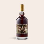 Graham's 20 Years port bottle with a personalized photo label showing a family and "Merry Christmas" text