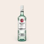 Bottle of Bacardi Carta Blanca rum with a personalized label featuring the name Diana.