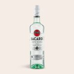 Bacardi white rum bottle for an engraved wooden case