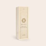 Light wood engraved rum case with text Baidu Employee of the Month Liam for your loved ones