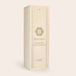 Amaretto Disaronno in an engraved wooden case with Baidu logo, "Employee of the Month", and "Liam"