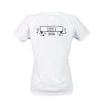 White sporty and fashionable ladies sports t-shirt with raglan sleeves, printed with name Sophia and Fitgirl design
