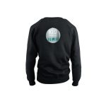 Black personalized kids sweater with name Nathan printed on the back inside a battery graphic