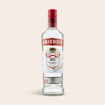 Smirnoff vodka bottle for a personalized engraved wooden case gift
