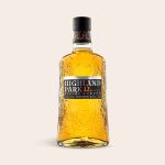 Highland Park 12 Years whisky bottle with a black and silver label on a white background