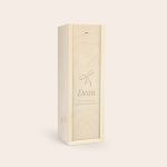 Personalized Jack Daniels Honey whisky in an engraved wooden case with name and text