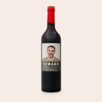 A bottle of Ramon Bilbao Gran Crianza with a personalized photo label for Edward with Happy Birthday message