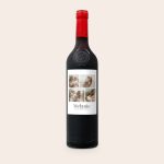 Ramon Bilbao Gran Crianza wine with a custom photo label featuring four images and text "Melanie Best Mum Ever"