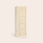 Ramon Bilbao rosé in an engraved wooden case with the name Lewis and Happy Birthday text