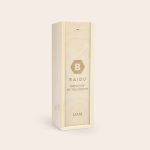 Personalized Ramon Bilbao rosé in an engraved wooden gift box with custom text and logo.