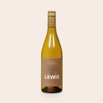 Salentein Chardonnay with a brown personalized label featuring grapes, text, and the name LEWIS.