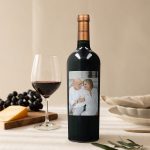 A personalized bottle of Salentein Malbec with a custom photo and text label that reads I Love You