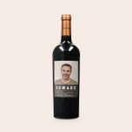 Salentein Malbec bottle with a personalized photo and text label, featuring Edward, 1994, Oxford, and Happy Birthday