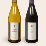 Two bottles of Salentein wine, one white and one red, with personalized labels for a special gift