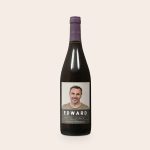 Salentein Pinot Noir with a personalized photo and text label including the name Edward and Happy Birthday