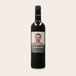 Bottle of Maison de la Surprise Cabernet Sauvignon with a personalised label, printed with a photo of a man and text Edward, 1994, Oxford, Happy Birthday