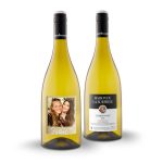 Maison de la Surprise Chardonnay with a custom photo label showing two friends and the text Best Friends Forever
