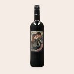 Maison de la Surprise Merlot with a personalized label, printed with a photo of a couple and custom text Cheers to Nick & Marie 12-09-2023