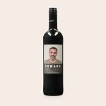 Maison de la Surprise Merlot with a personalized label, printed with a photo, the name Edward, and Happy Birthday