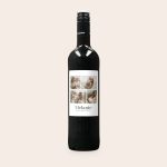 Maison de la Surprise Merlot with a personalised label printed with four photos and the name Melanie