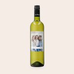 Maison de la Surprise Sauvignon Blanc with a personalised label printed with a photo and the text Cheers to Friendship
