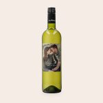 Maison de la Surprise Sauvignon Blanc with a personalised label showing a photo of a couple and the text Cheers to Nick & Marie 12-09-2023.