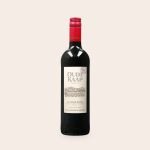Oude Kaap red wine bottle with a custom made label, red foil top, and a white label showing an illustrated vineyard scene and text "Oude Kaap Vintage 2022 Klassiek Rood".
