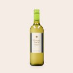 Oude Kaap white wine bottle with a personalized photo and text label reading "Cheers David"
