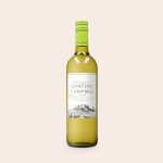 Oude Kaap white wine bottle with a personalized Chateau Campbell photo and text label as a gift