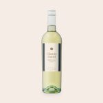 Riondo Pinot Grigio wine bottle with a personalized label reading Cheers David and a logo here area