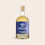 Personalized whisky bottle with a "Handyman Service" label printed with the name Timo